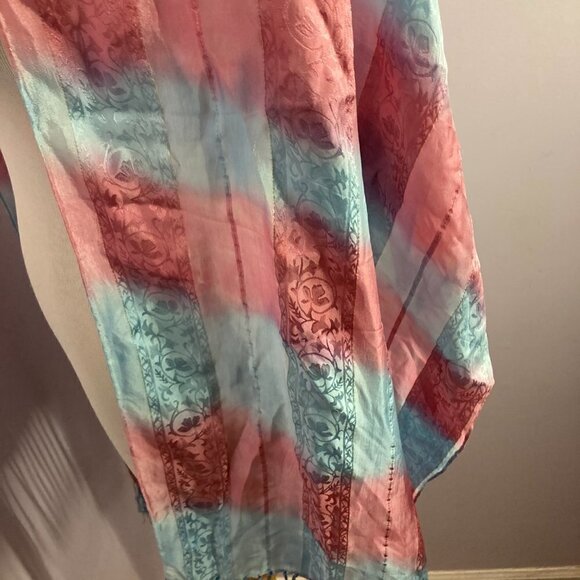 Silk Shawl, Tie Dye - Picture 2 of 7